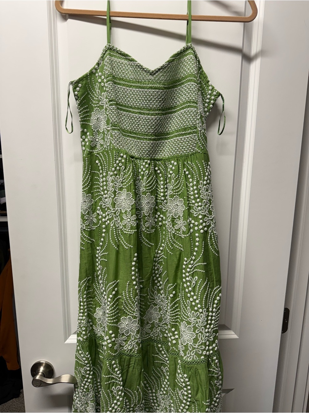 Anthropologie Sleeveless Sweatheart Tiered Midi Dress